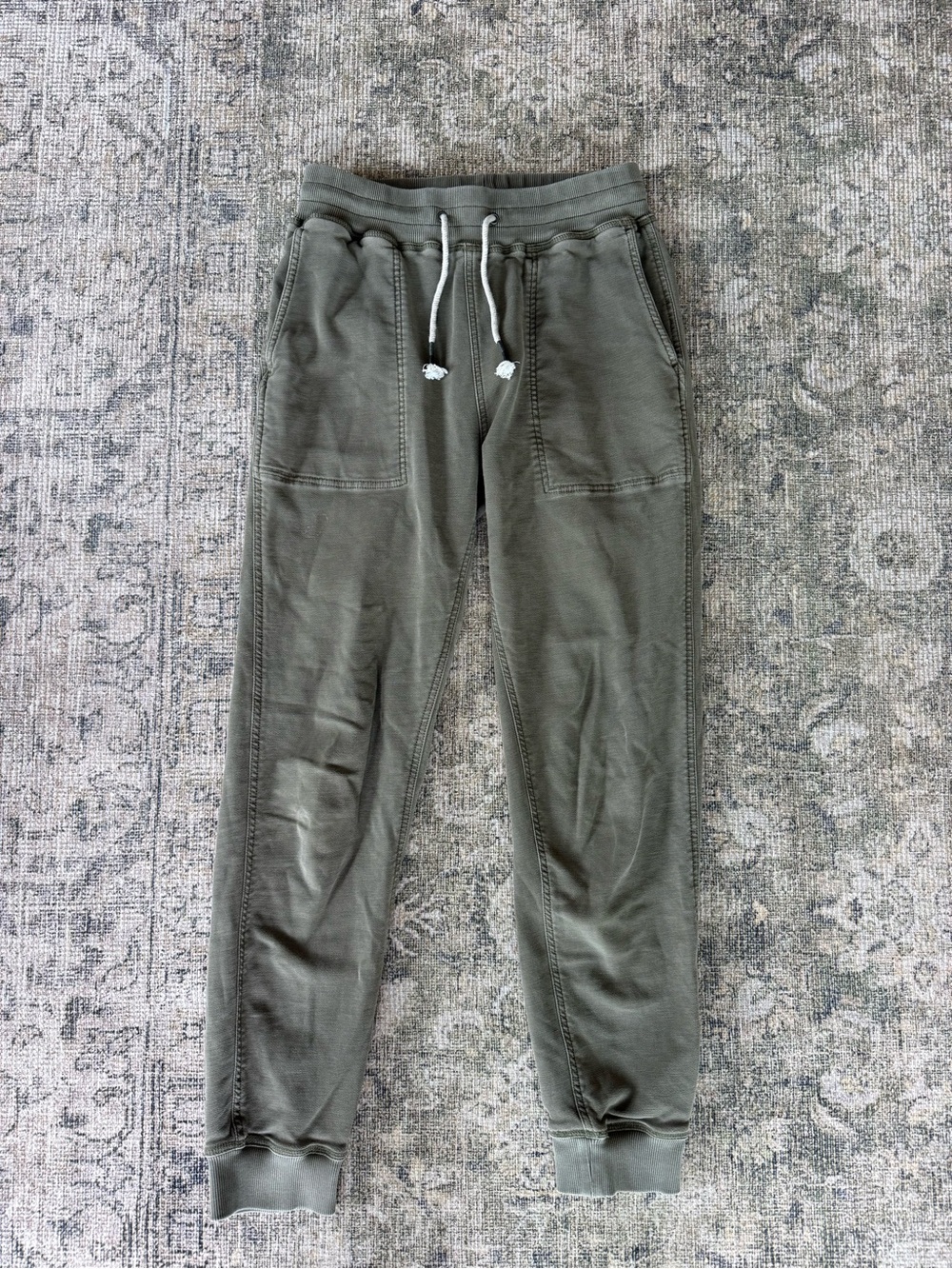 Faherty Olive Green Whitewater Jogger Sweatpants Loungewear Coastal Medium - Picture 6 of 6
